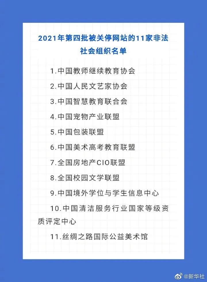 11家非法社會(huì)組織網(wǎng)站被關(guān)停(圖1)